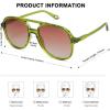 image:imageSOJOS Retro Polarized Aviator Sunglasses Womens Mens Classic 70s 80s Vintage Trendy Square Aviators SJ2174Light GreenGradient Pink
