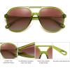 image:imageSOJOS Retro Polarized Aviator Sunglasses Womens Mens Classic 70s 80s Vintage Trendy Square Aviators SJ2174Light GreenGradient Pink