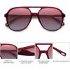 image:imageSOJOS Retro Polarized Aviator Sunglasses Womens Mens Classic 70s 80s Vintage Trendy Square Aviators SJ2174RedRed Gradient Blue