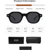 image:imageSOJOS Retro Polygon Round Polarized Sunglasses for Men WomenVintage Italian Acetetace Frame Hand Made Style SJ2667Black