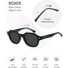 image:imageSOJOS Retro Polygon Round Polarized Sunglasses for Men WomenVintage Italian Acetetace Frame Hand Made Style SJ2667Black