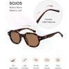 image:imageSOJOS Retro Polygon Round Polarized Sunglasses for Men WomenVintage Italian Acetetace Frame Hand Made Style SJ2667Tortoise