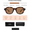 image:imageSOJOS Retro Polygon Round Polarized Sunglasses for Men WomenVintage Italian Acetetace Frame Hand Made Style SJ2667Tortoise