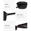 image:imageSOJOS Retro Rectangular Polarized Sunglasses for Women MenVintage Light Weight Square Frame Skinny Rim UV Protection SJ2663Demi