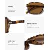 image:imageSOJOS Retro Rectangular Polarized Sunglasses for Women MenVintage Light Weight Square Frame Skinny Rim UV Protection SJ2663Tortoise