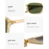 image:imageSOJOS Retro Rectangular Polarized Sunglasses for Women MenVintage Light Weight Square Frame Skinny Rim UV Protection SJ2663Yellow