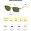 image:imageSOJOS Retro Rectangular Polarized Sunglasses for Women MenVintage Light Weight Square Frame Skinny Rim UV Protection SJ2663Yellow