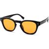 image:imageSOJOS Retro Vintage Polarized Sunglasses Womens Mens 70s 80s Square Panto Style UV400 Shades SJ2662BlackYellow Tint