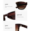 image:imageSOJOS Retro Vintage Polarized Sunglasses Womens Mens 70s 80s Square Panto Style UV400 Shades SJ2662Brown TortoiseGradient Brown