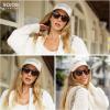 image:imageSOJOS Retro Vintage Polarized Sunglasses Womens Mens 70s 80s Square Panto Style UV400 Shades SJ2662Brown TortoiseGradient Brown