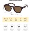 image:imageSOJOS Retro Vintage Polarized Sunglasses Womens Mens 70s 80s Square Panto Style UV400 Shades SJ2662Dark TortoiseBrown