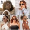 image:imageSOJOS Small Retro Oval Polarized Sunglasses for Women Men 90s Vintage UV400 Protection Tiny Sun Glasses SJ2286Amber TortoiseBrown