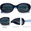 image:imageSOJOS Small Retro Oval Polarized Sunglasses for Women Men 90s Vintage UV400 Protection Tiny Sun Glasses SJ2286BlueGrey