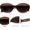 image:imageSOJOS Small Retro Oval Polarized Sunglasses for Women Men 90s Vintage UV400 Protection Tiny Sun Glasses SJ2286BrownBrown