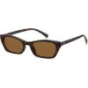 image:imageSOJOS Trendy Cat Eye Polarized Sunglasses for Women Men Retro 90s Y2K Small Thin Rectangle Sunnies SJ2670Brown TortoiseBrown