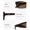 image:imageSOJOS Trendy Cat Eye Polarized Sunglasses for Women Men Retro 90s Y2K Small Thin Rectangle Sunnies SJ2670Brown TortoiseBrown