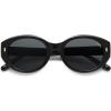 image:imageSOJOS Trendy Oval Polarized Sunglasses for Women Classic Round Retro UV Protection Shade SJ2675Black Frame Grey Lens