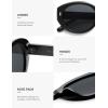 image:imageSOJOS Trendy Oval Polarized Sunglasses for Women Classic Round Retro UV Protection Shade SJ2675Black Frame Grey Lens