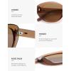 image:imageSOJOS Trendy Oval Polarized Sunglasses for Women Classic Round Retro UV Protection Shade SJ2675Brown Frame Brown Lens