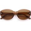image:imageSOJOS Trendy Oval Polarized Sunglasses for Women Classic Round Retro UV Protection Shade SJ2675Brown Frame Brown Lens