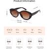 image:imageSOJOS Trendy Oval Polarized Sunglasses for Women Classic Round Retro UV Protection Shade SJ2675Tortoise Frame Brown Lens