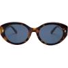 image:imageSOJOS Trendy Oval Polarized Sunglasses for Women Classic Round Retro UV Protection Shade SJ2675Tortoise Frame Grey Lens