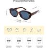 image:imageSOJOS Trendy Oval Polarized Sunglasses for Women Classic Round Retro UV Protection Shade SJ2675Tortoise Frame Grey Lens
