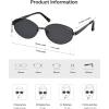 image:imageSOJOS Trendy Oval Round Polarized Sunglasses for Women Men Retro Chic Circle Shades SJ1255BlackGrey