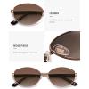 image:imageSOJOS Trendy Oval Round Polarized Sunglasses for Women Men Retro Chic Circle Shades SJ1255BrownGradient Brown