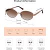 image:imageSOJOS Trendy Oval Round Polarized Sunglasses for Women Men Retro Chic Circle Shades SJ1255BrownGradient Brown