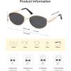 image:imageSOJOS Trendy Oval Round Polarized Sunglasses for Women Men Retro Chic Circle Shades SJ1255GoldGrey