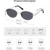 image:imageSOJOS Trendy Oval Round Polarized Sunglasses for Women Men Retro Chic Circle Shades SJ1255SilverGrey