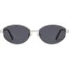image:imageSOJOS Trendy Oval Round Polarized Sunglasses for Women Men Retro Chic Circle Shades SJ1255SilverGrey