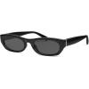 image:imageSOJOS Trendy Small Rectangle Polarized Sunglasses for Women Men Retro Y2K Narrow Thin Skinny Sunnies SJ2363BlackGrey