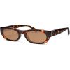 image:imageSOJOS Trendy Small Rectangle Polarized Sunglasses for Women Men Retro Y2K Narrow Thin Skinny Sunnies SJ2363Brown TortoiseBrown