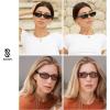 image:imageSOJOS Trendy Small Rectangle Polarized Sunglasses for Women Men Retro Y2K Narrow Thin Skinny Sunnies SJ2363Brown TortoiseGrey