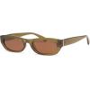 image:imageSOJOS Trendy Small Rectangle Polarized Sunglasses for Women Men Retro Y2K Narrow Thin Skinny Sunnies SJ2363Olive GreenBrown