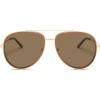 image:imageSOJOS Big Polarized Aviator Sunglasses for Women Men Oversized Aviators Retro Vintage Shades SJ1290Clear BrownBrown