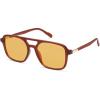 image:imageSOJOS Retro Aviator Sunglasses for Women MenTrendy Rectangle Womens Mens Shades Sun Glasses SJ2202Brown FrameYellow Lens