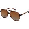 image:imageSOJOS Retro Polarized Aviator Sunglasses Womens Mens Classic 70s 80s Vintage Trendy Square Aviators SJ2174Amber Brown TortoiseBrown