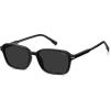 image:imageSOJOS Retro Rectangular Polarized Sunglasses for Women MenVintage Light Weight Square Frame Skinny Rim UV Protection SJ2663Black