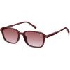 image:imageSOJOS Retro Rectangular Polarized Sunglasses for Women MenVintage Light Weight Square Frame Skinny Rim UV Protection SJ2663Burgundy
