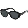 image:imageSOJOS Trendy Oval Polarized Sunglasses for Women Classic Round Retro UV Protection Shade SJ2675Black Frame Grey Lens