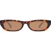 image:imageSOJOS Trendy Small Rectangle Polarized Sunglasses for Women Men Retro Y2K Narrow Thin Skinny Sunnies SJ2363Brown TortoiseBrown