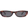 image:imageSOJOS Trendy Small Rectangle Polarized Sunglasses for Women Men Retro Y2K Narrow Thin Skinny Sunnies SJ2363Brown TortoiseGrey