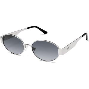 image:imageSOJOS Retro Oval Sunglasses for Women Trendy Classic Shades UV400 Protection SJ1256SilverBlue Lens