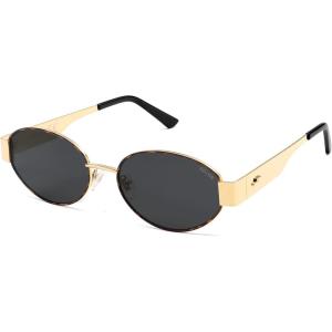 image:imageSOJOS Retro Oval Sunglasses for Women Trendy Classic Shades UV400 Protection SJ1256TortoisegoldGrey Lens