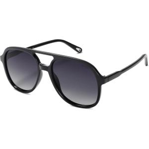 image:imageSOJOS Retro Polarized Aviator Sunglasses Womens Mens Classic 70s 80s Vintage Trendy Square Aviators SJ2174BlackGrey