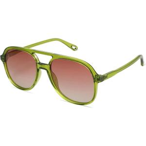image:imageSOJOS Retro Polarized Aviator Sunglasses Womens Mens Classic 70s 80s Vintage Trendy Square Aviators SJ2174Light GreenGradient Pink