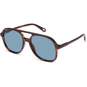 image:imageSOJOS Retro Polarized Aviator Sunglasses Womens Mens Classic 70s 80s Vintage Trendy Square Aviators SJ2174Reddish TortoiseGreyish Blue
